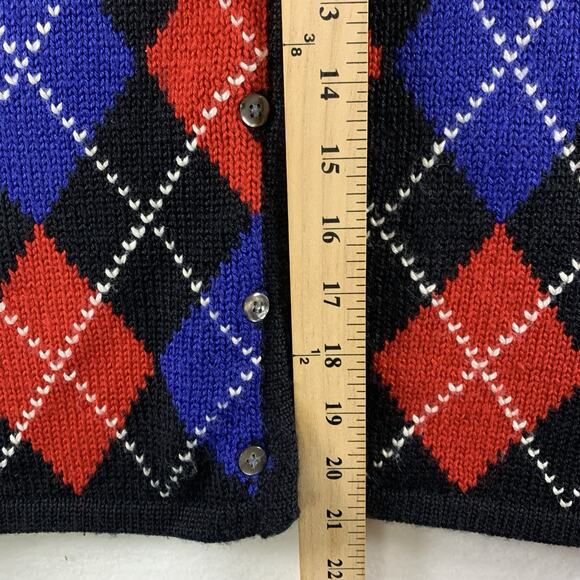VTG The Limited Womens Y2K Argyle Sweater Vest Sz S/M Preppy Academia Old Money - Picture 4 of 8